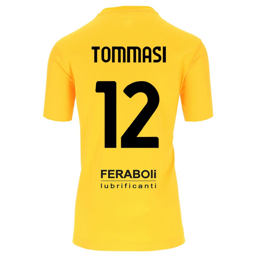 גברים כדורגל פרנצ'סקו טומאסי #12 שחור צהוב חולצת שוער 2025/26