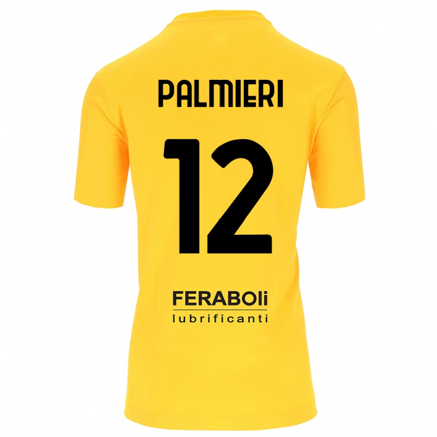 גברים כדורגל Cristian Palmieri #12 שחור צהוב חולצת שוער 2025/26