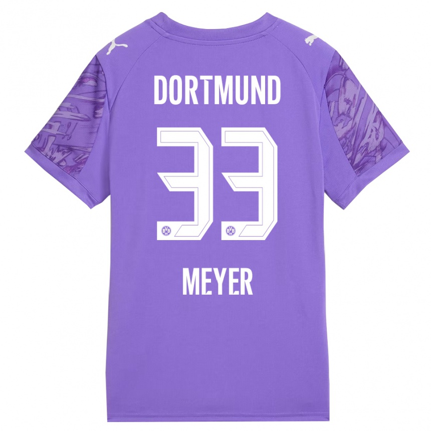 גברים כדורגל אלכסנדר מאייר #33 לבן לילך חולצת שוער 2025/26