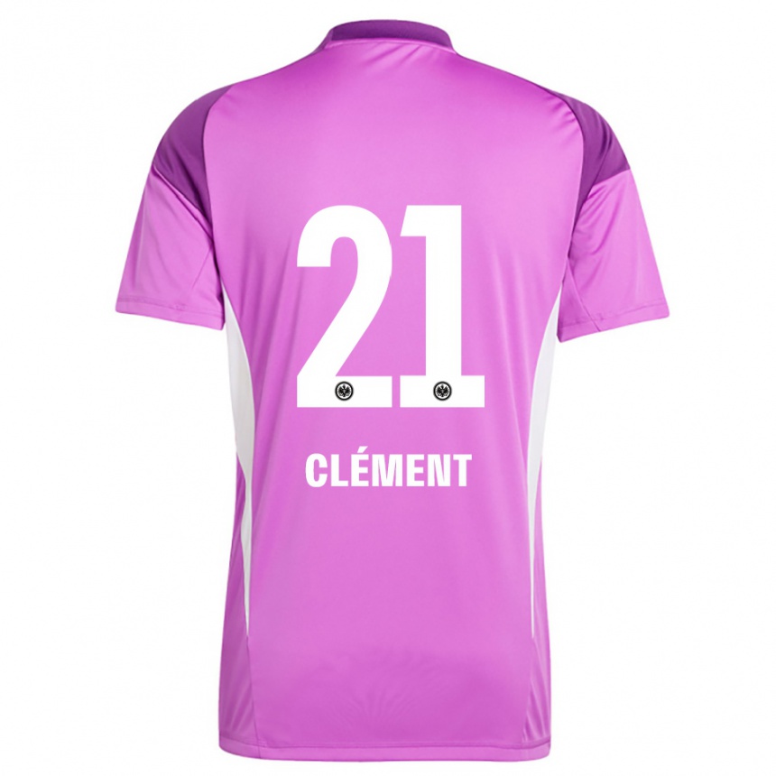 גברים כדורגל Noah Clément #21 לבן לילך חולצת שוער 2025/26