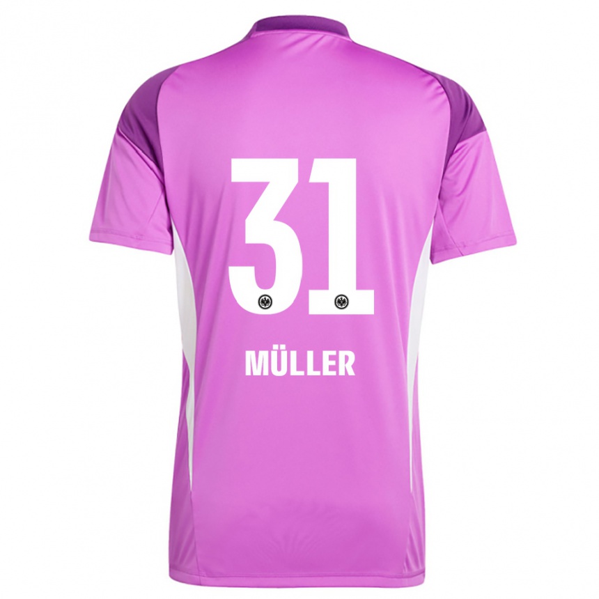 גברים כדורגל Laurin Müller #31 לבן לילך חולצת שוער 2025/26