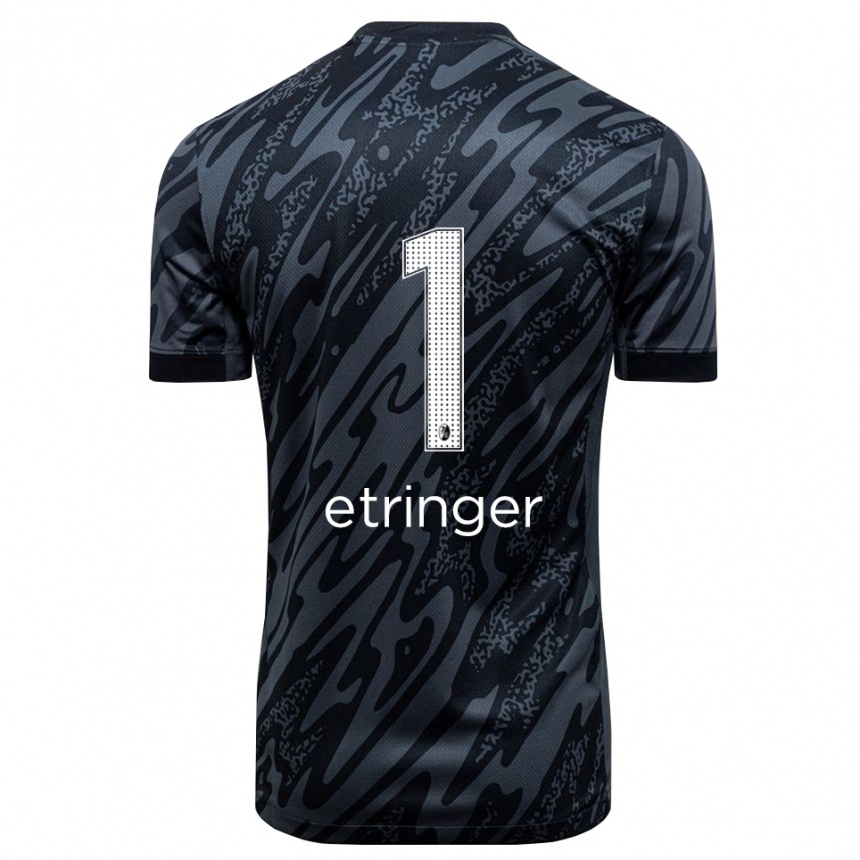 גברים כדורגל אליאס אטרינגר #1 שחור לבן חולצת שוער 2025/26