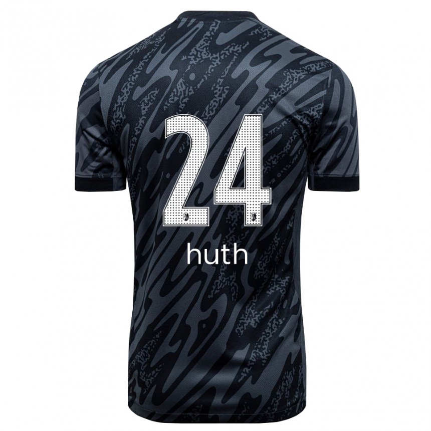 גברים כדורגל יאניק הות #24 שחור לבן חולצת שוער 2025/26