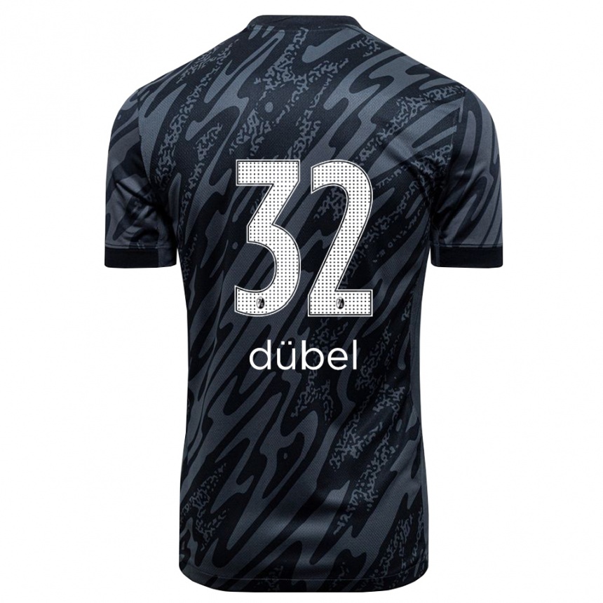 גברים כדורגל שרה-ליזה דובל #32 שחור לבן חולצת שוער 2025/26