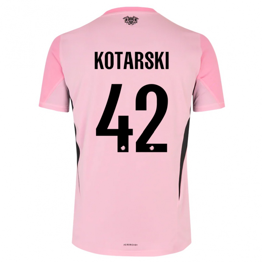 גברים כדורגל דומיניק קוטרסקי #42 שחור ורוד חולצת שוער 2025/26