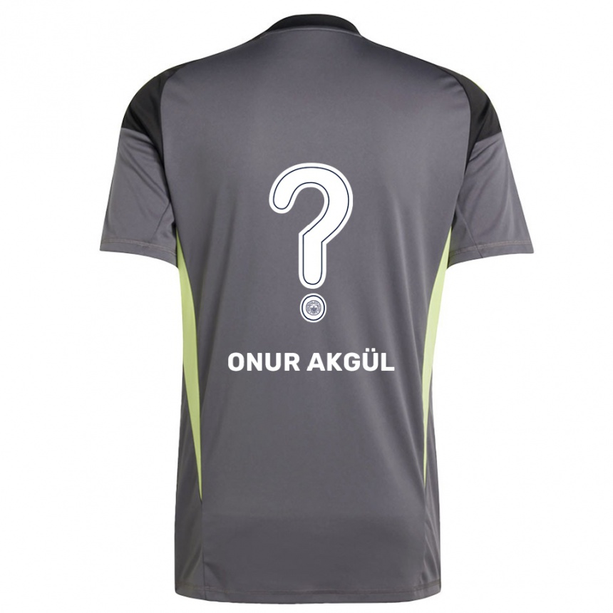 גברים כדורגל Rüzgar Onur Akgül #0 שחור אפור עמום חולצת שוער 2025/26