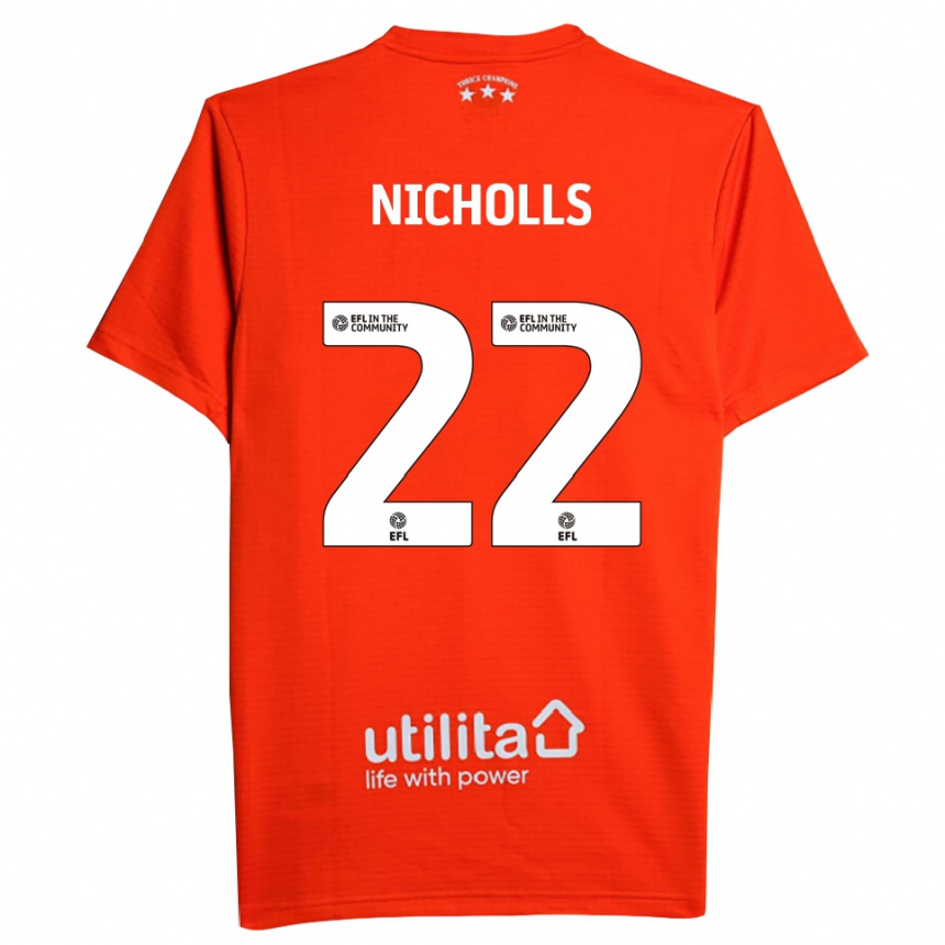 נשים כדורגל לי ניקולס #22 לבן אדום חולצת שוער 2025/26