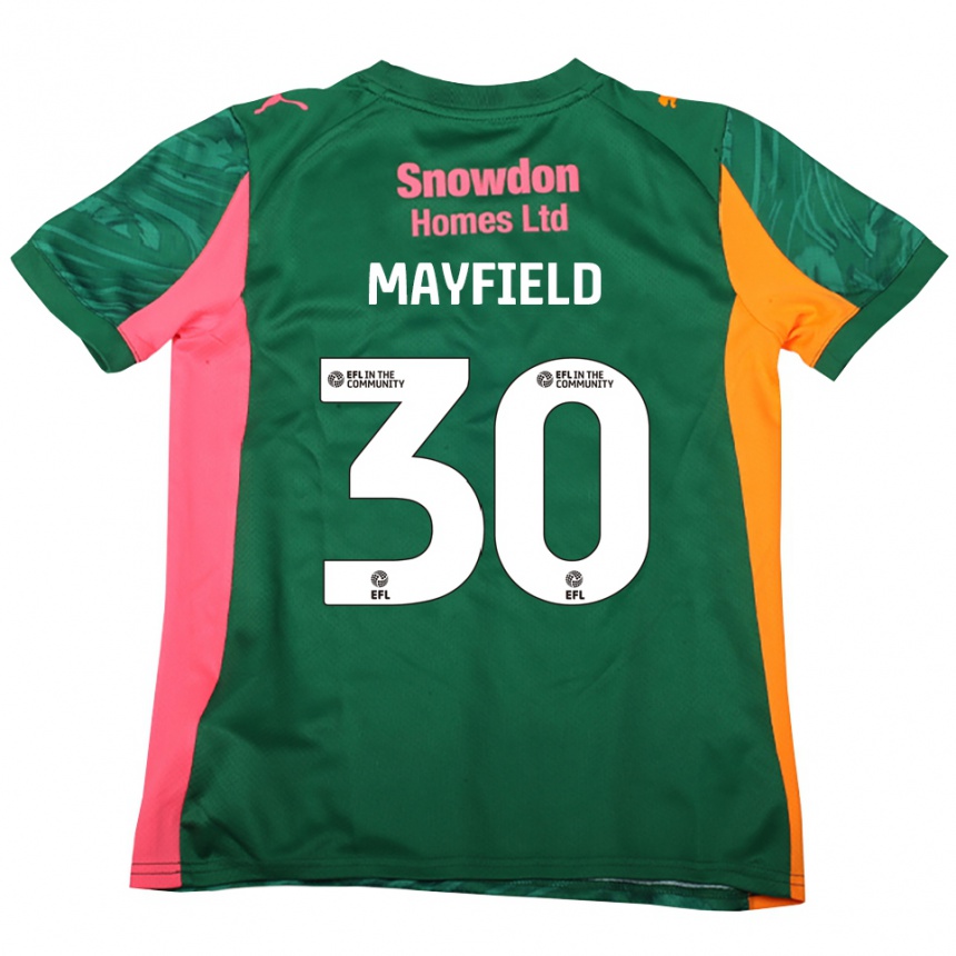 נשים כדורגל Holly Mayfield #30 ירוק ורוד כהה חולצת שוער 2025/26