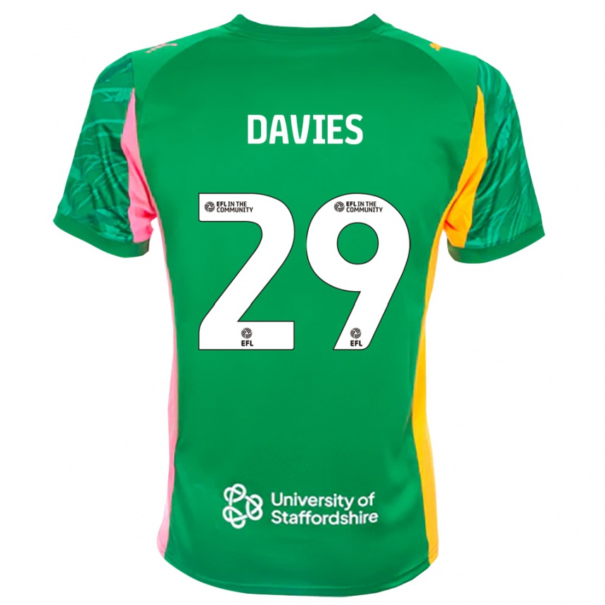נשים כדורגל ארון דייוויס #29 ירוק ורוד כתום חולצת שוער 2025/26