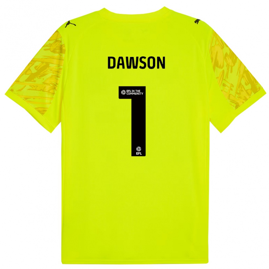 נשים כדורגל קמרון דוסון #1 ירוק פלורסנט שחור חולצת שוער 2025/26