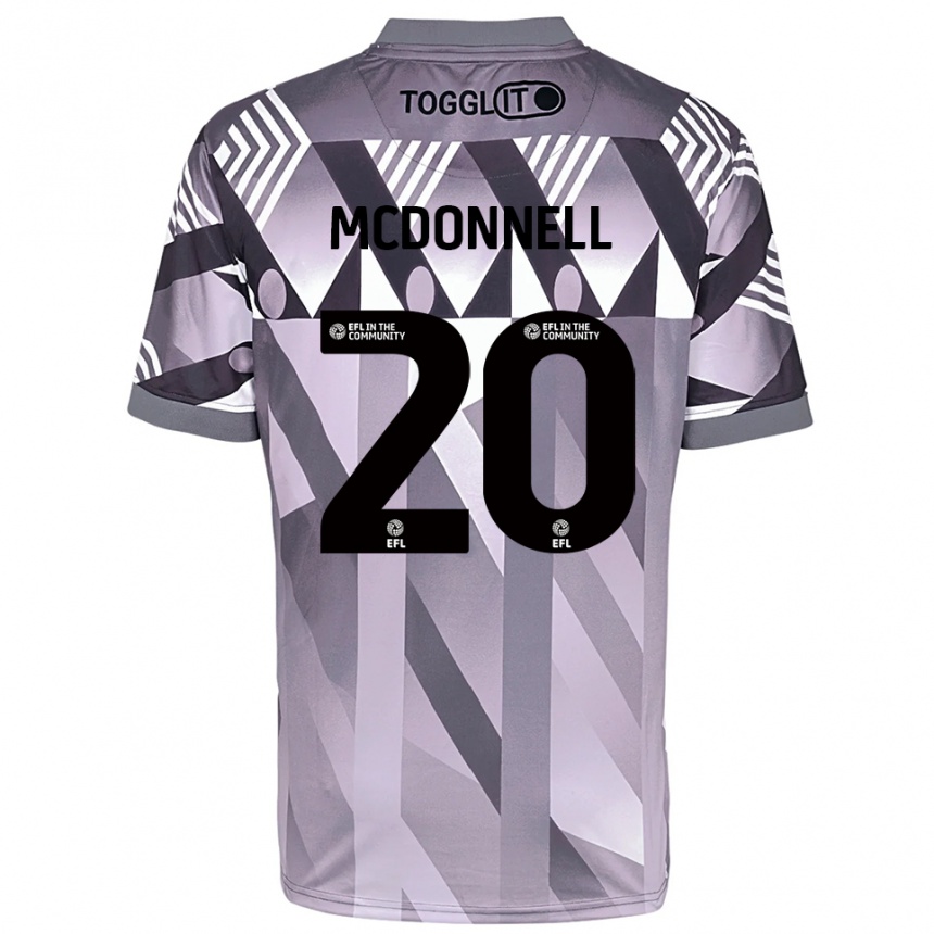 נשים כדורגל Joe McDonnell #20 אפור בהיר חולצת שוער 2025/26