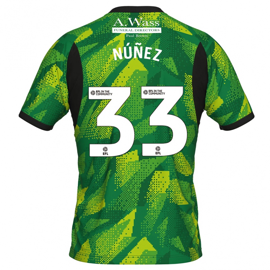 נשים כדורגל Anthony Núñez #33 ירוק שחור חולצת שוער 2025/26