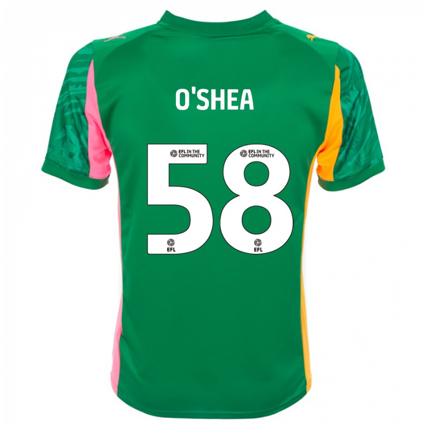 נשים כדורגל Cian O'Shea #58 ירוק ורוד לבן חולצת שוער 2025/26