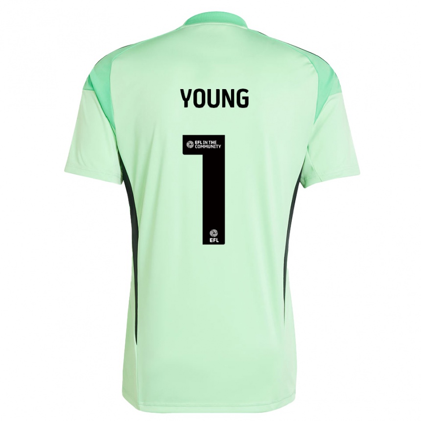 נשים כדורגל מתיו יאנג #1 שחור ירוק בהיר חולצת שוער 2025/26