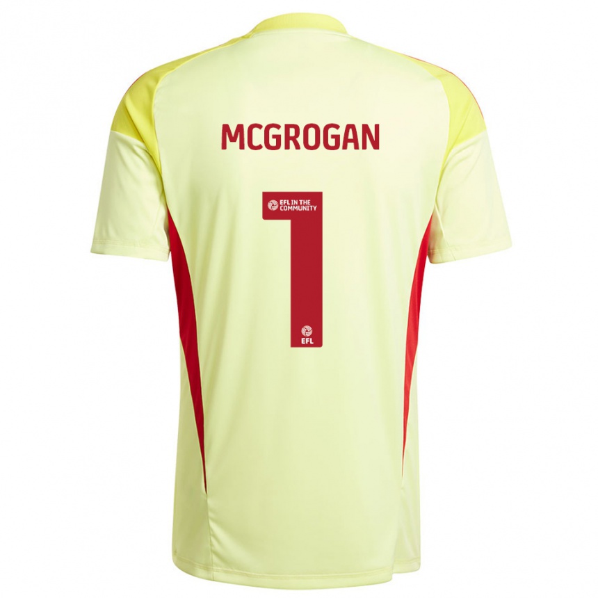 נשים כדורגל אמילי מקגרוגאן #1 צהוב חיוור חולצת שוער 2025/26