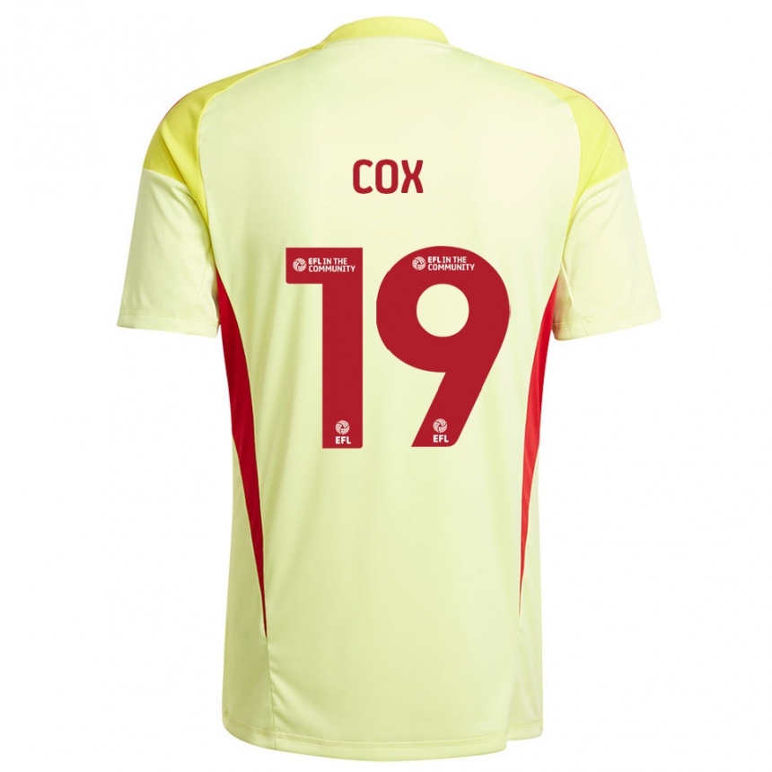 נשים כדורגל Hannah Cox #19 צהוב חיוור חולצת שוער 2025/26