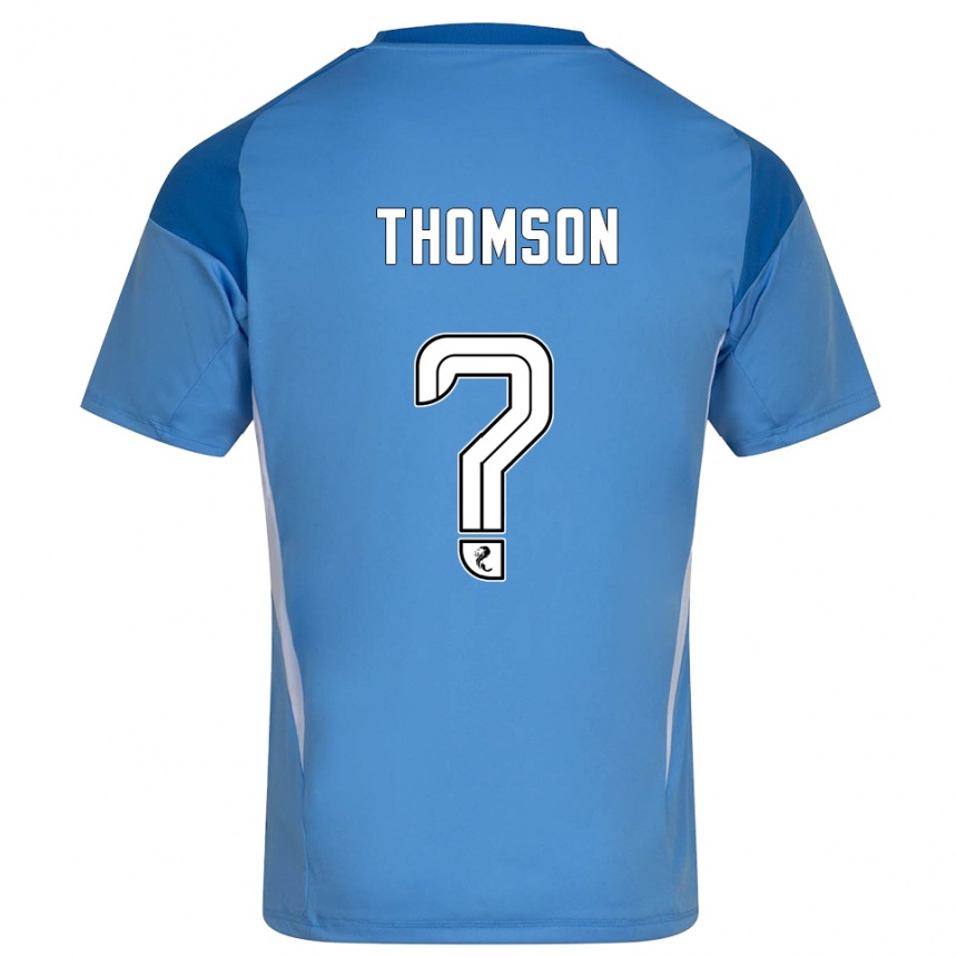 נשים כדורגל Ethan Thomson #0 לבן כחול חולצת שוער 2025/26