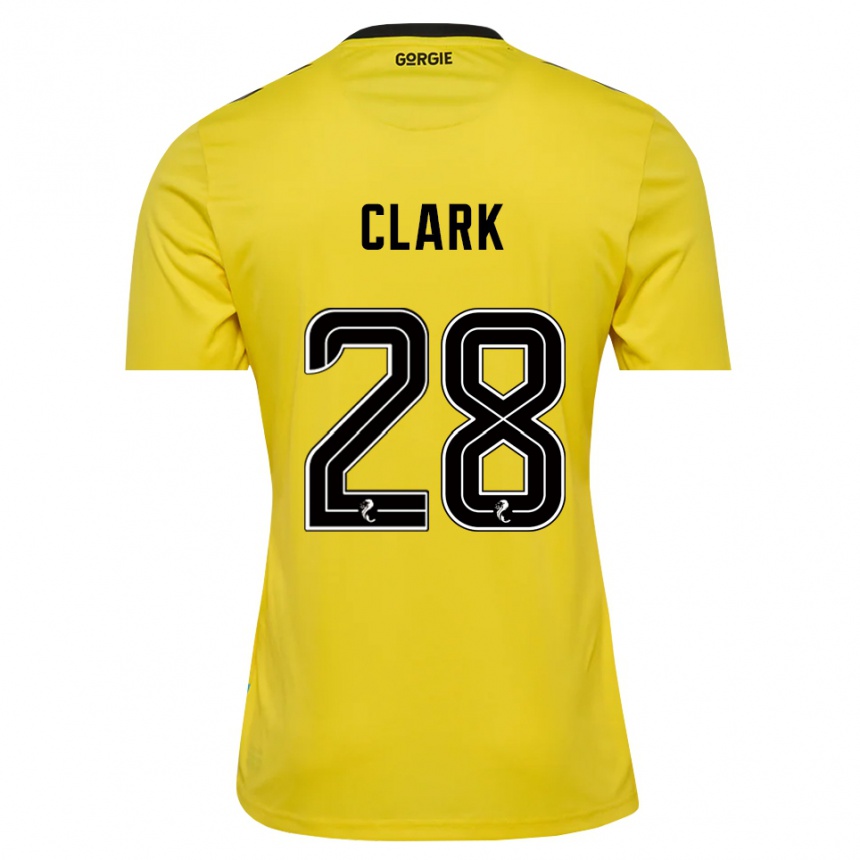 נשים כדורגל זנדר קלארק #28 שחור אדום צהוב חולצת שוער 2025/26