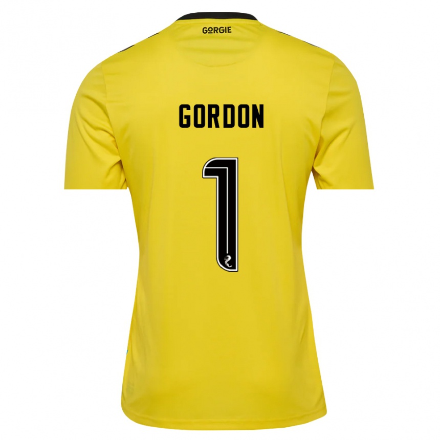 נשים כדורגל קרייג גורדון #1 שחור אדום צהוב חולצת שוער 2025/26