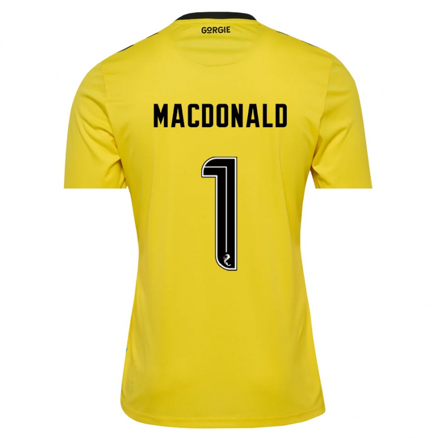 נשים כדורגל Jamie MacDonald #1 שחור אדום צהוב חולצת שוער 2025/26