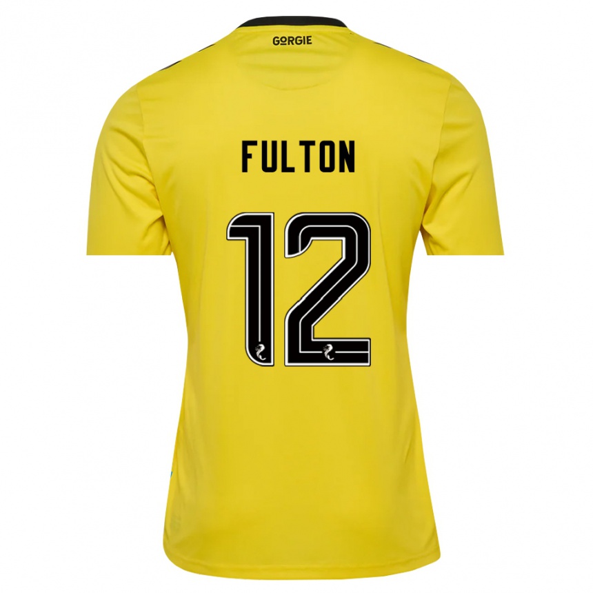 נשים כדורגל ראיין פולטון #12 שחור אדום צהוב חולצת שוער 2025/26