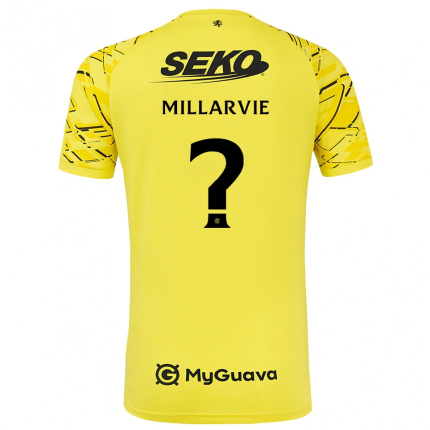 נשים כדורגל Jaden Millarvie #0 שחור צהוב חולצת שוער 2025/26