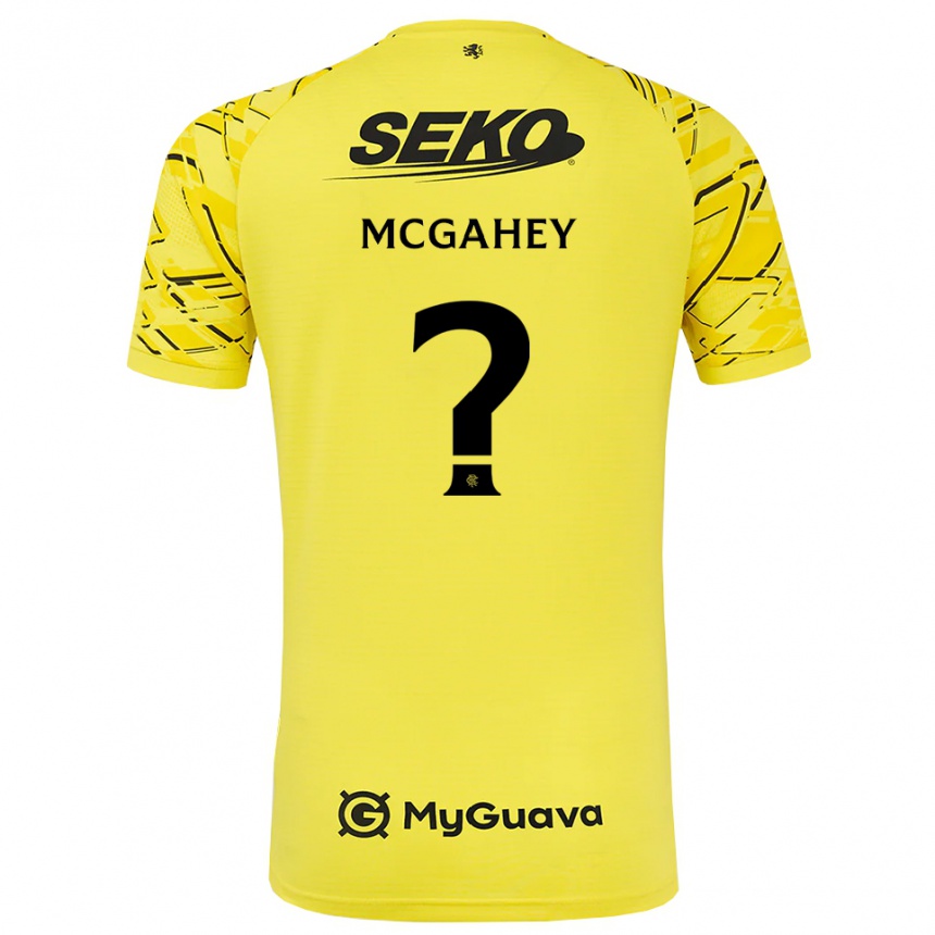 נשים כדורגל Lewis McGahey #0 שחור צהוב חולצת שוער 2025/26