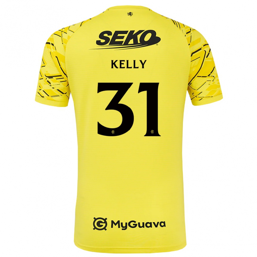 נשים כדורגל ליאם קלי #31 שחור צהוב חולצת שוער 2025/26