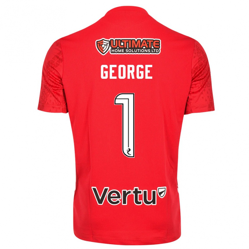 נשים כדורגל שמל ג'ורג' #1 לבן אדום חולצת שוער 2025/26