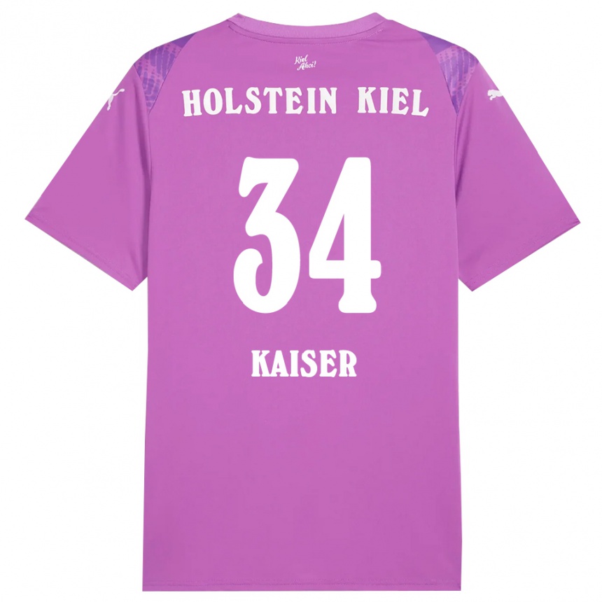 נשים כדורגל Konstantin Kaiser #34 סגול לבן חולצת שוער 2025/26