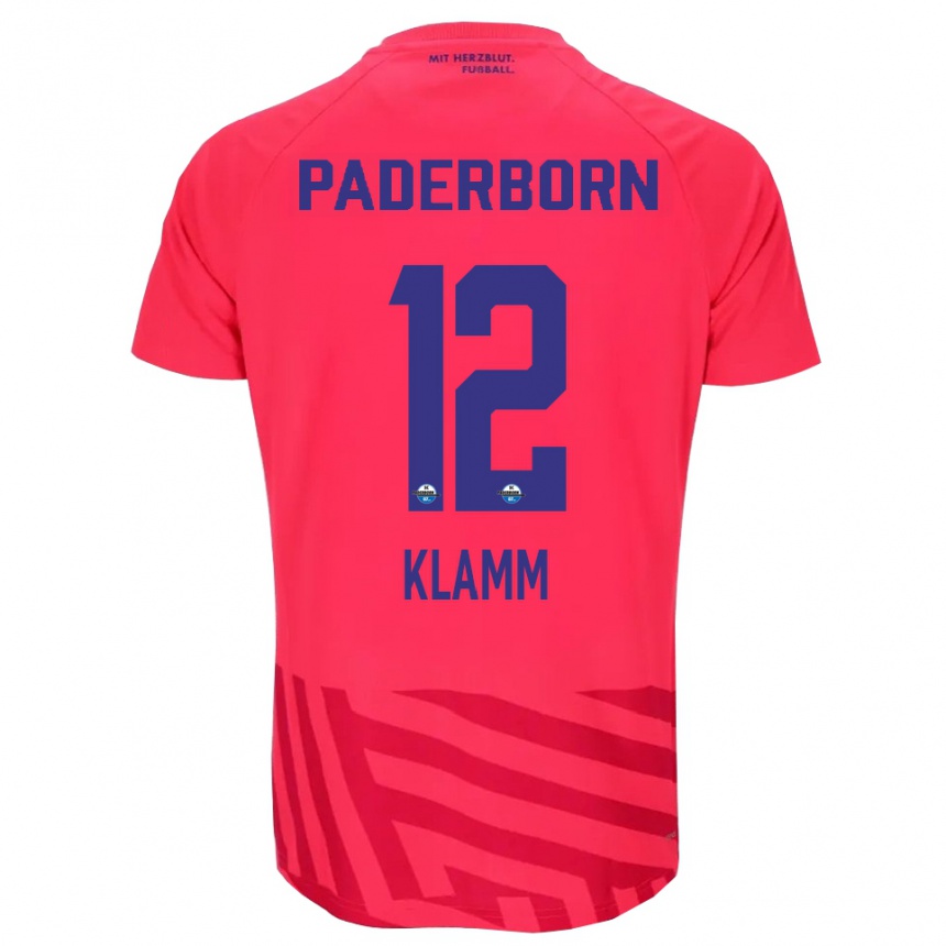 נשים כדורגל Felix Klamm #12 אדום שחור חולצת שוער 2025/26