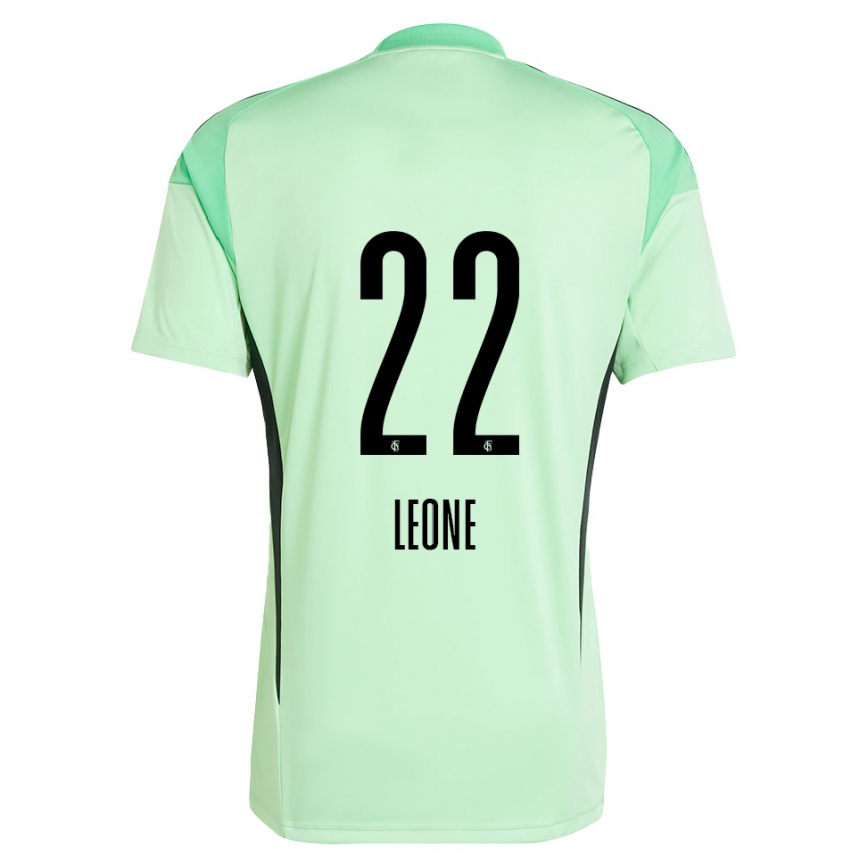 נשים כדורגל Vincent Leone #22 ירוק בהיר שחור חולצת שוער 2025/26