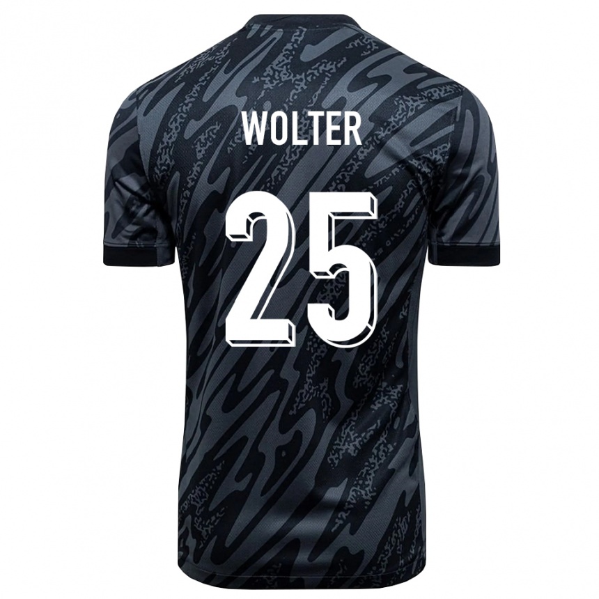 נשים כדורגל Fynn Wolter #25 שחור אפור חולצת שוער 2025/26