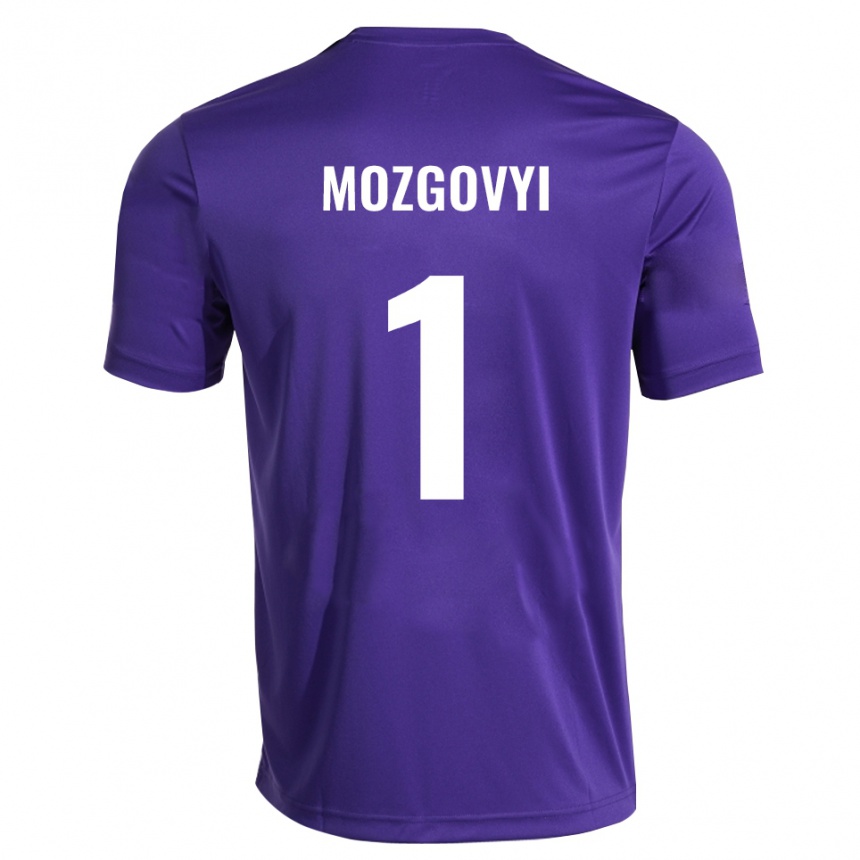 נשים כדורגל Arseniy Mozgovyi #1 סגול לבן חולצת שוער 2025/26