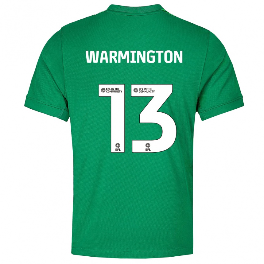 נשים כדורגל טייריס וורמינגטון #13 ירוק לבן חולצת שוער 2025/26