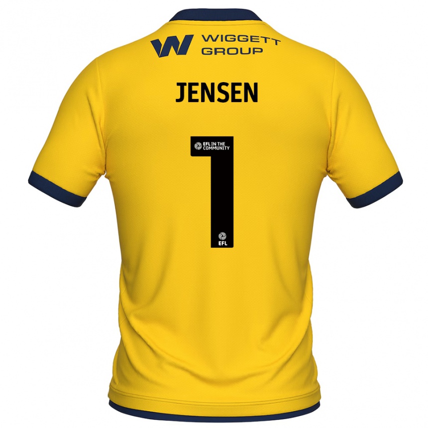 נשים כדורגל לוקאס ינסן #1 צהוב שחור חולצת שוער 2025/26