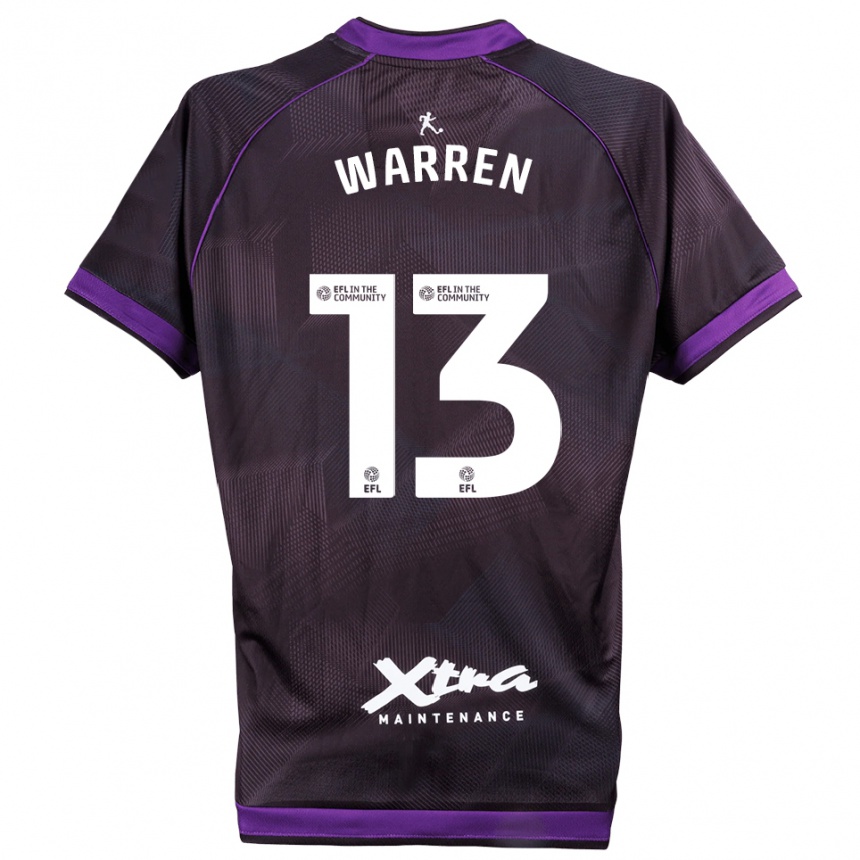 נשים כדורגל צ'רלי וורן #13 סגול לבן חולצת שוער 2025/26