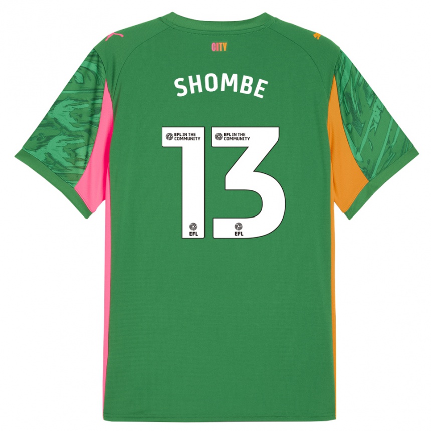 נשים כדורגל Khiani Shombe #13 ירוק כתום חולצת שוער 2025/26