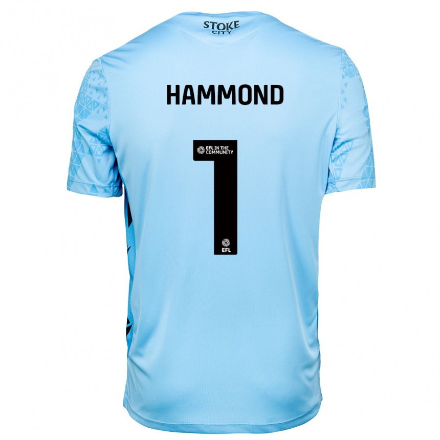 נשים כדורגל Alek Hammond #1 תכלת שחור חולצת שוער 2025/26