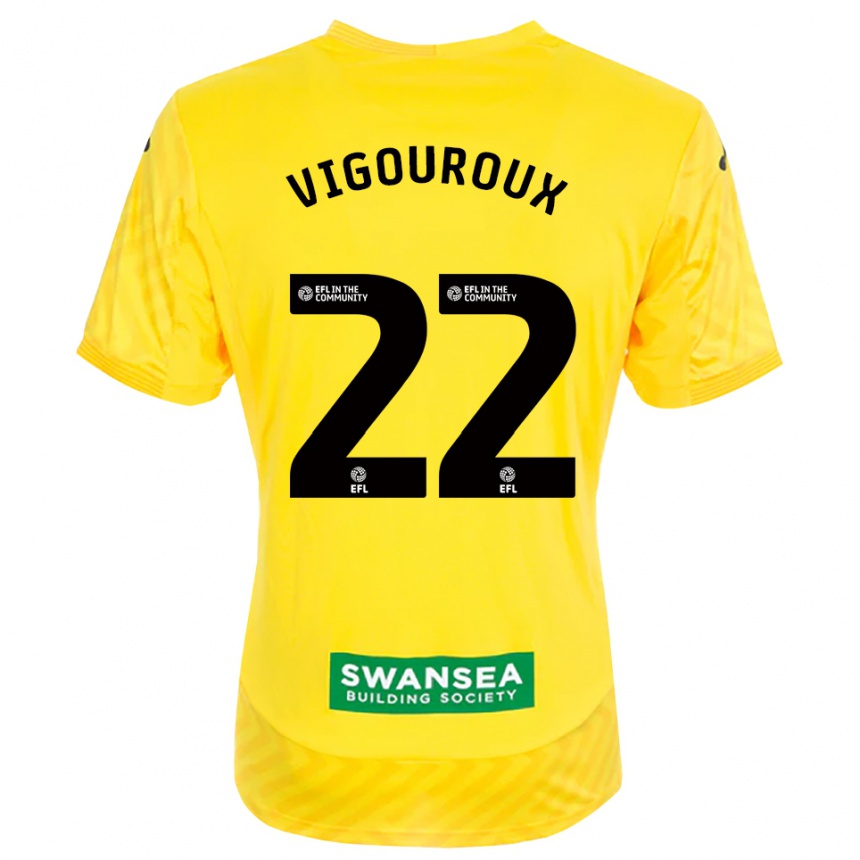 נשים כדורגל לורנס ויגורו #22 צהוב שחור חולצת שוער 2025/26