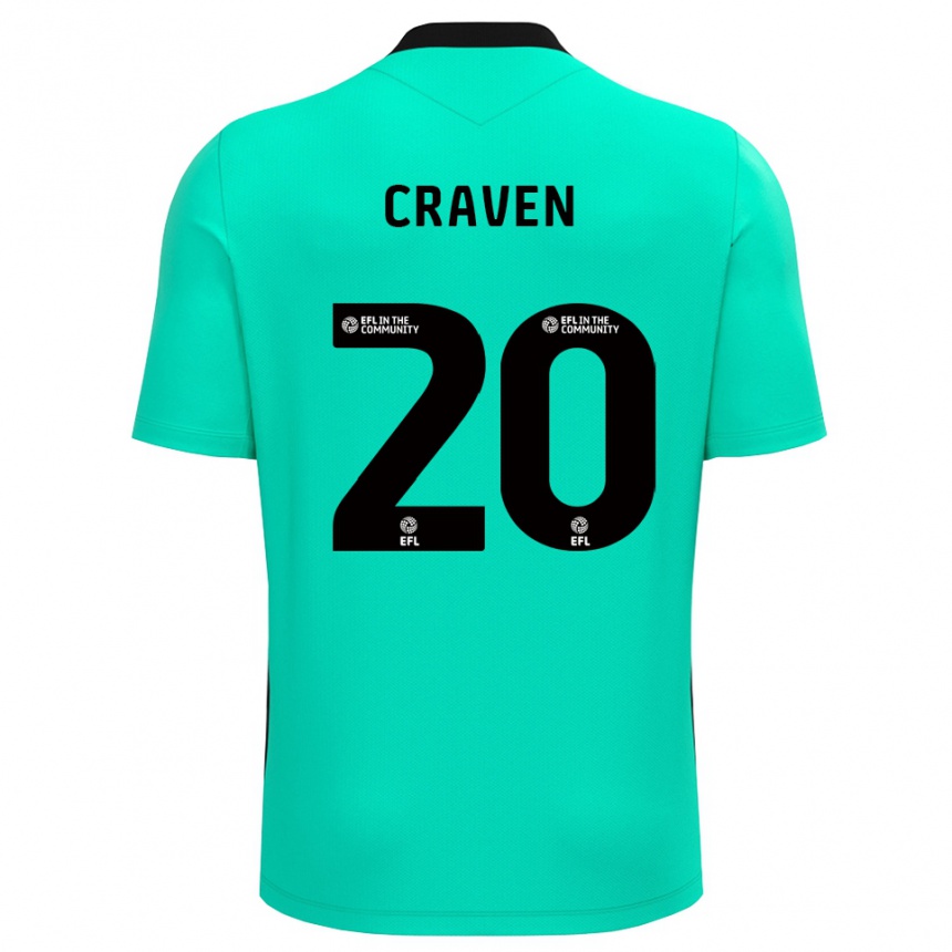 נשים כדורגל Lizzie Craven #20 טורקיז בינוני חולצת שוער 2025/26