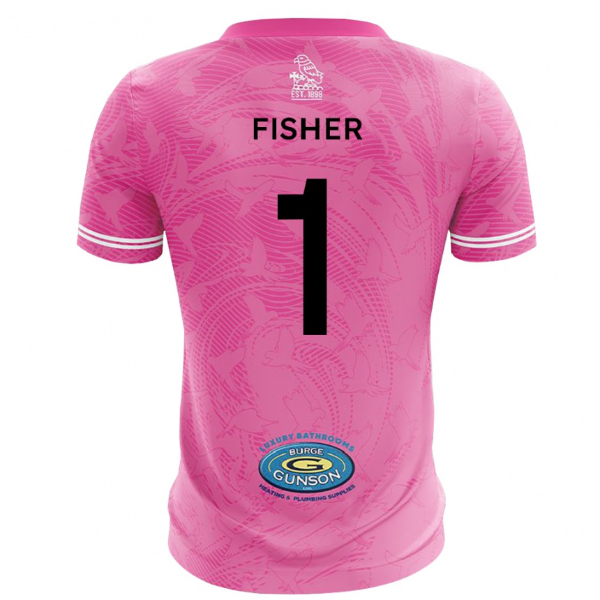 נשים כדורגל Tobias Fisher #1 ורוד לבן חולצת שוער 2025/26