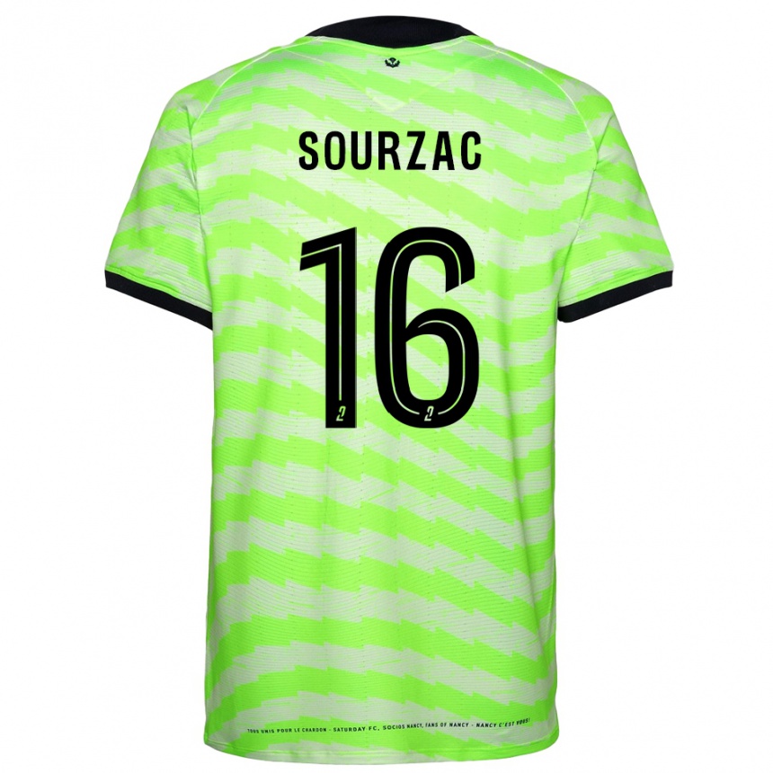 נשים כדורגל Martin Sourzac #16 ירוק ניאון חולצת שוער 2025/26