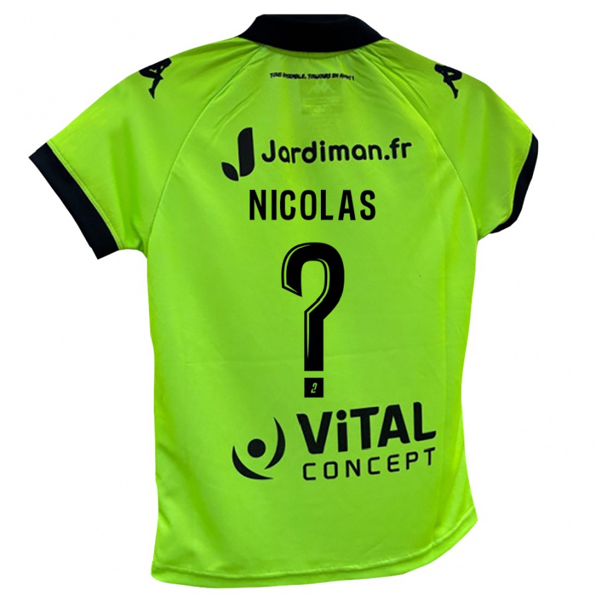 נשים כדורגל Corentin Nicolas #0 ירוק ניאון חולצת שוער 2025/26