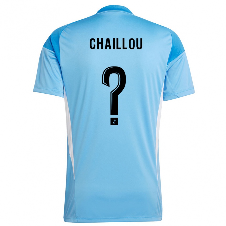 נשים כדורגל Victor Chaillou #0 לבן כחול שמיים חולצת שוער 2025/26