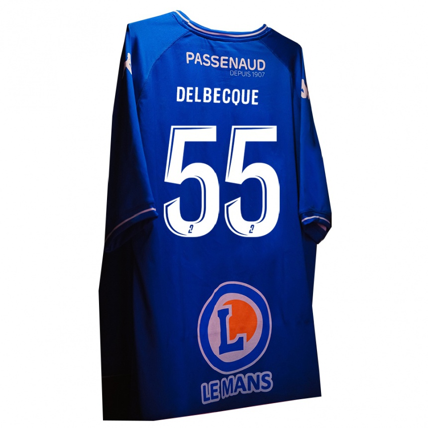 נשים כדורגל Augustin Delbecque #55 לבן כחול מלכותי חולצת שוער 2025/26