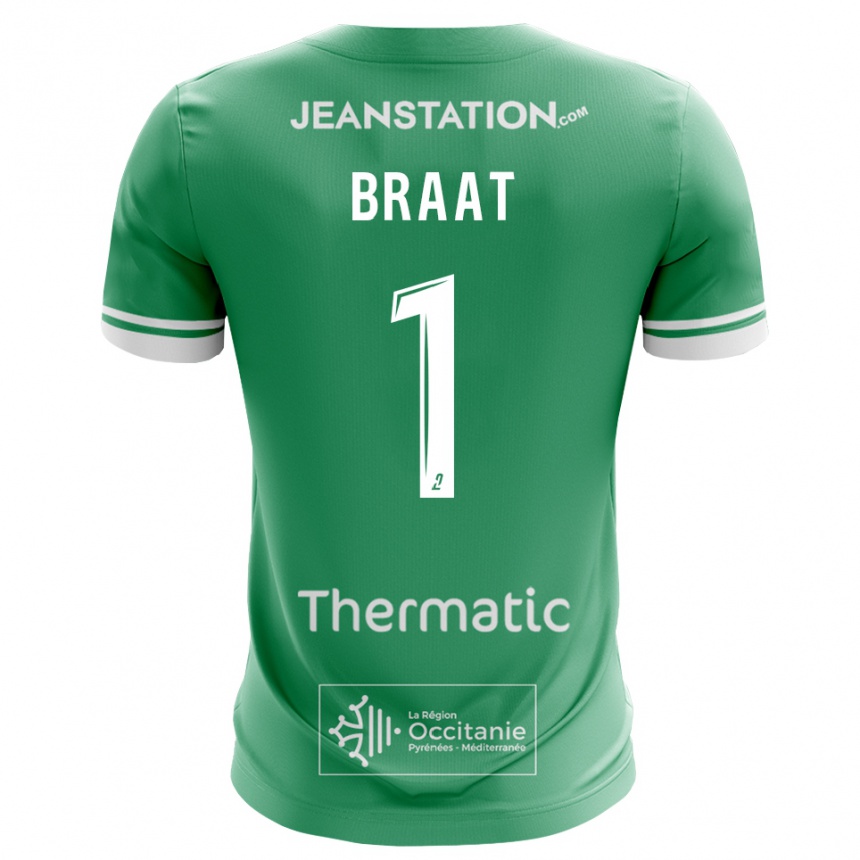 נשים כדורגל קוונטין בראט #1 ירוק לבן חולצת שוער 2025/26