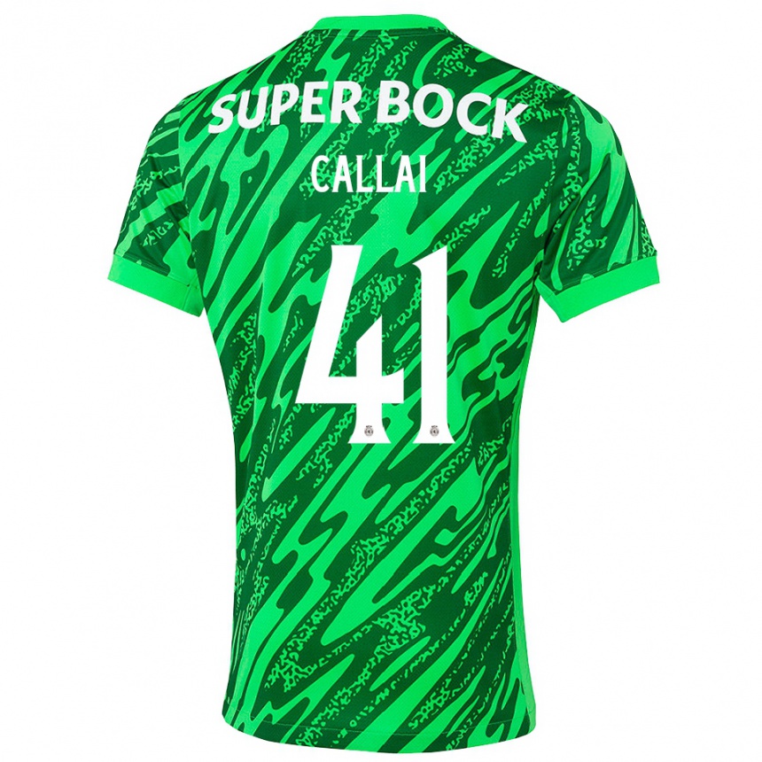 נשים כדורגל Diego Callai #41 ירוק לבן חולצת שוער 2025/26