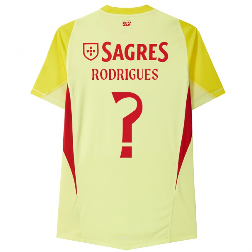 נשים כדורגל Miguel Rodrigues #0 צהוב אדום חולצת שוער 2025/26