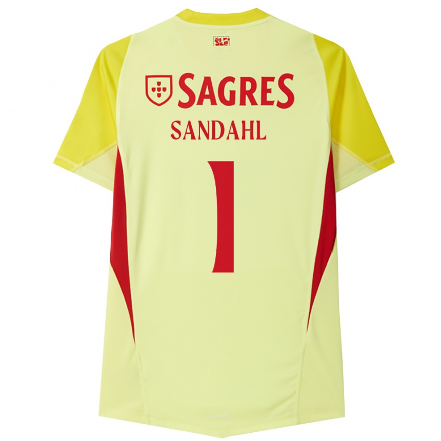נשים כדורגל אלכסנדר מטיאס סנדל #1 צהוב אדום חולצת שוער 2025/26